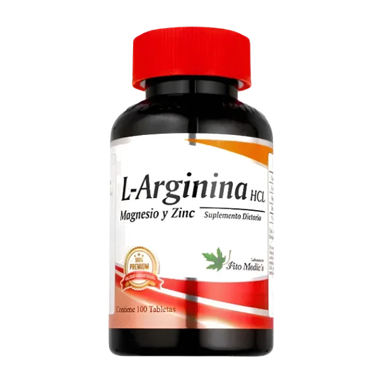 L Arginina HCL Magnesio y Zinc 100 Tabletas Fito Medic 1