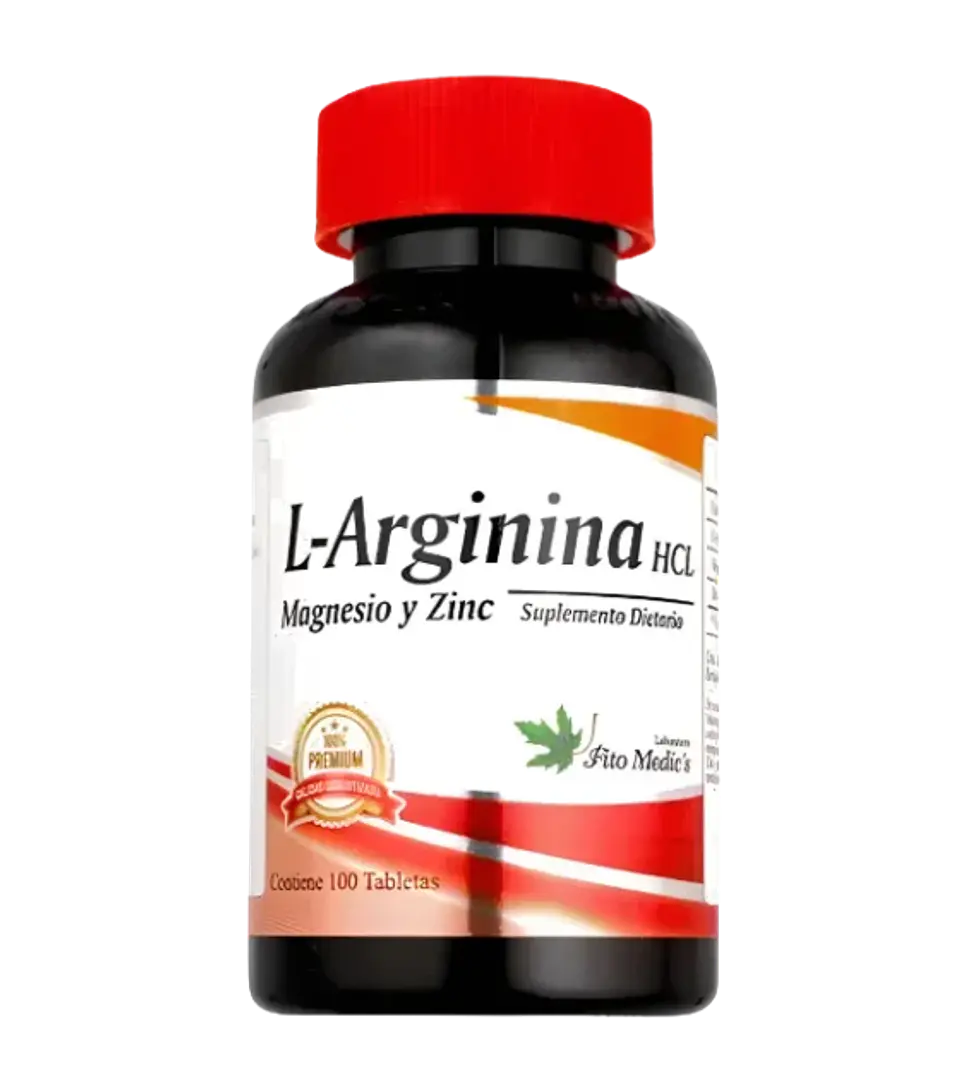 L Arginina HCL Magnesio y Zinc 100 Tabletas Fito Medic 1