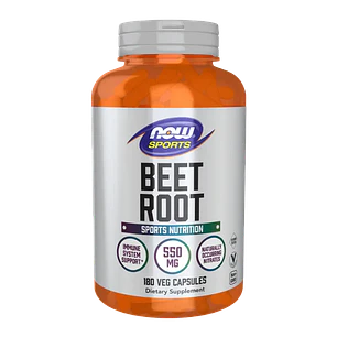 Beet Root Now Sports 180 Capsulas Polvo Raiz de Remolacha