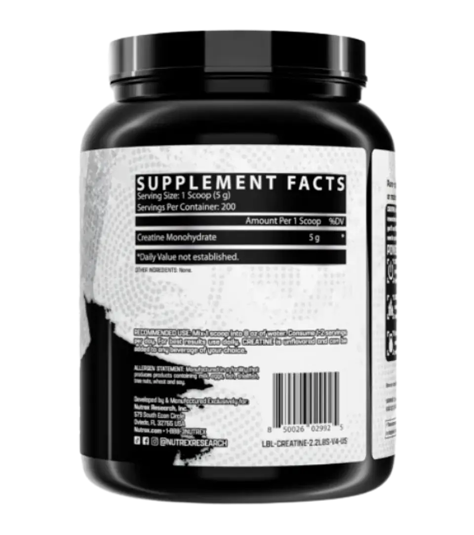 Creatina Nutrex Monohidratada 2.2 libras 200 servicios 2