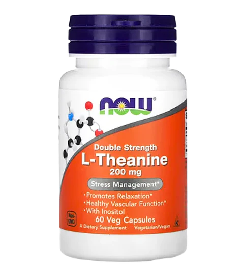 L Theanine 200 mg 60 Cápsulas Now