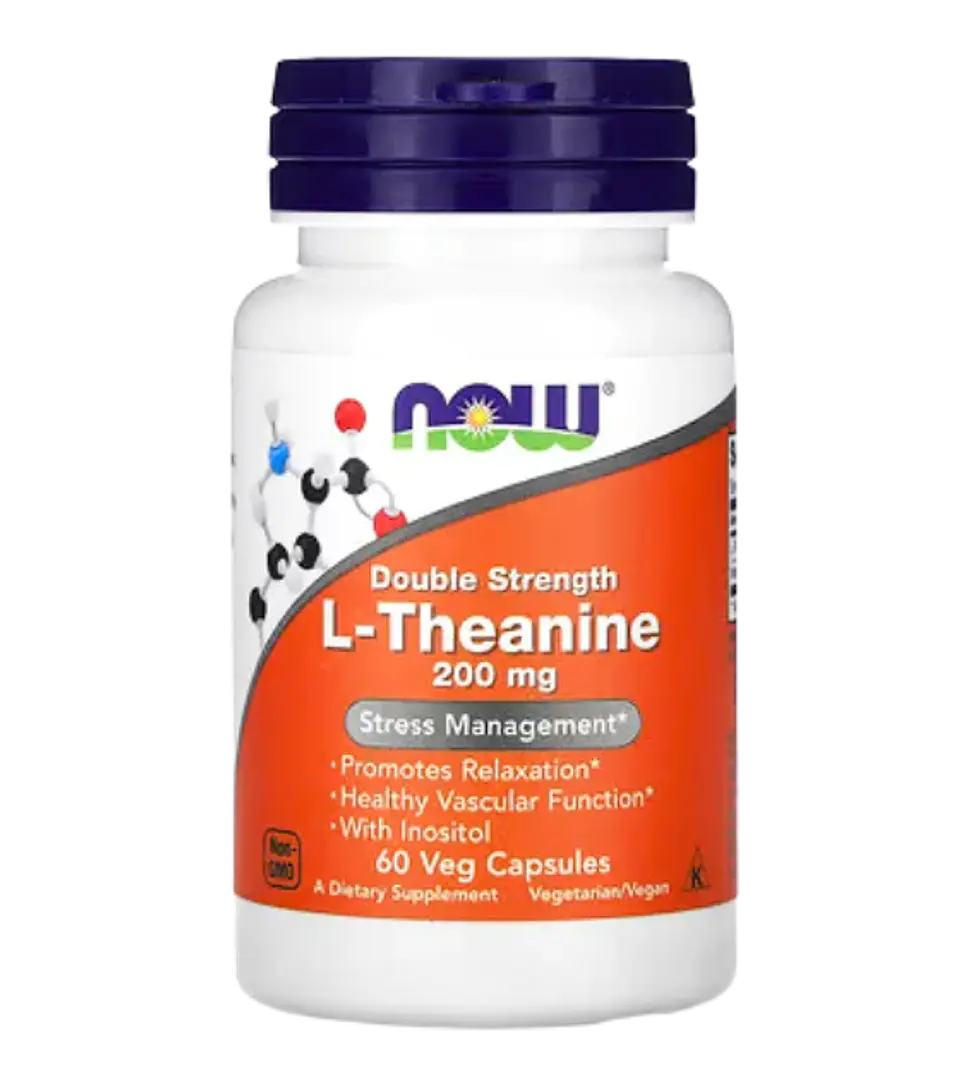 L Theanine 200 mg 60 Cápsulas Now 1