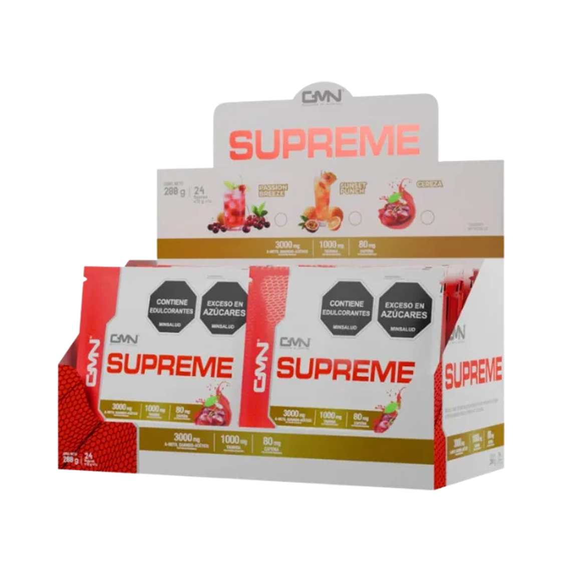 Supreme Creatina GMN Caja de 24 Sobres Sunset Punch  1