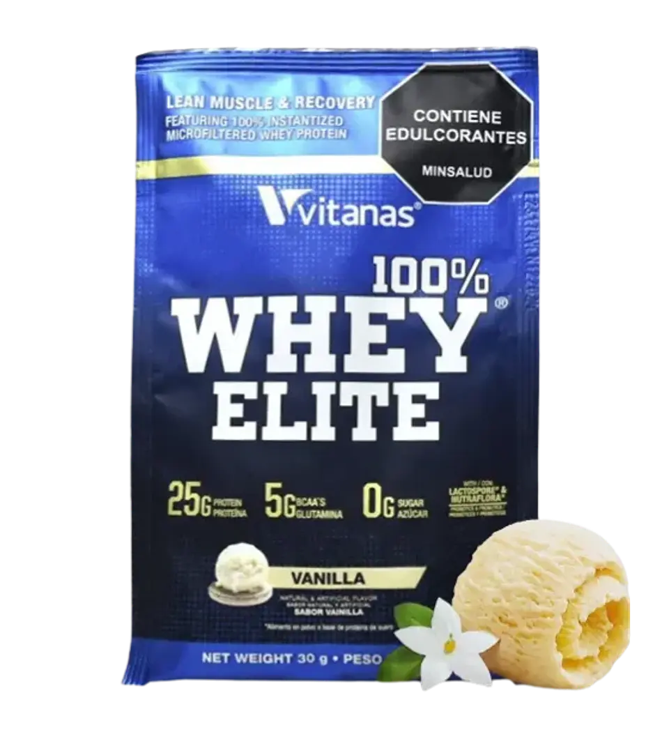 Whey Elite Vainilla Sobre 30 g Vitanas 1