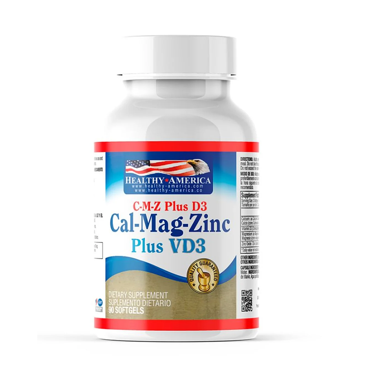 Cal-Mag-Zinc plus VD3 90 softgels Healthy America 1