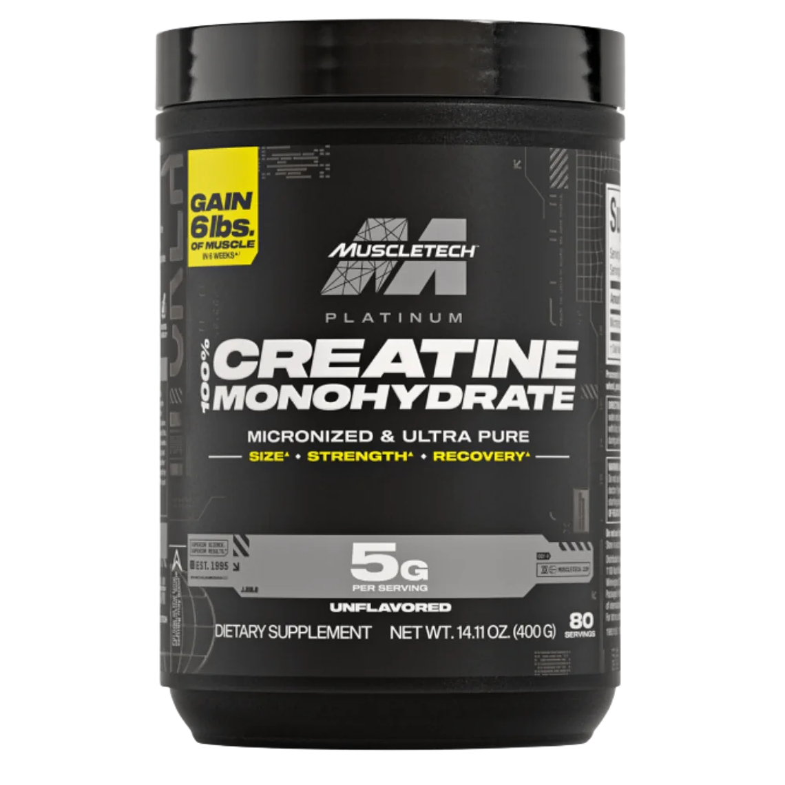 Creatina Platinum Muscletech 400 gramos 80 servicios 1