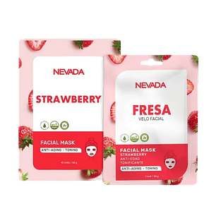 Mascarilla Facial Fresa Caja 10 unidades Nevada