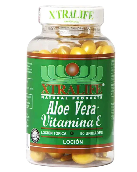 Aloe Vera + Vitamina E Tópica Xtralife 90 Perlas