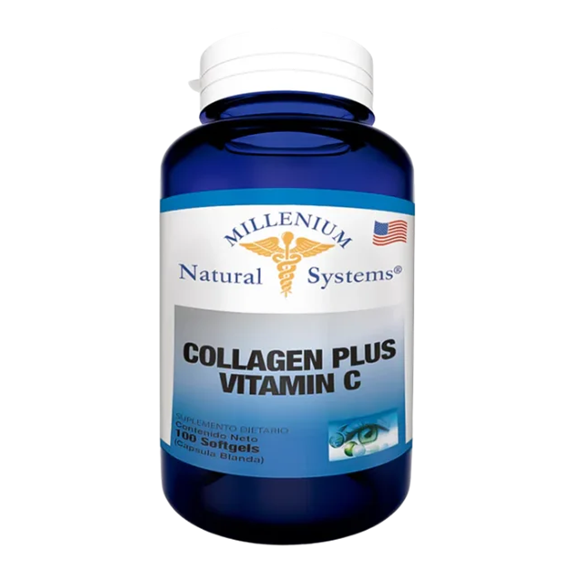 Collagen Plus Vitamin C Millenium Natural Systems 100 Softgels 1