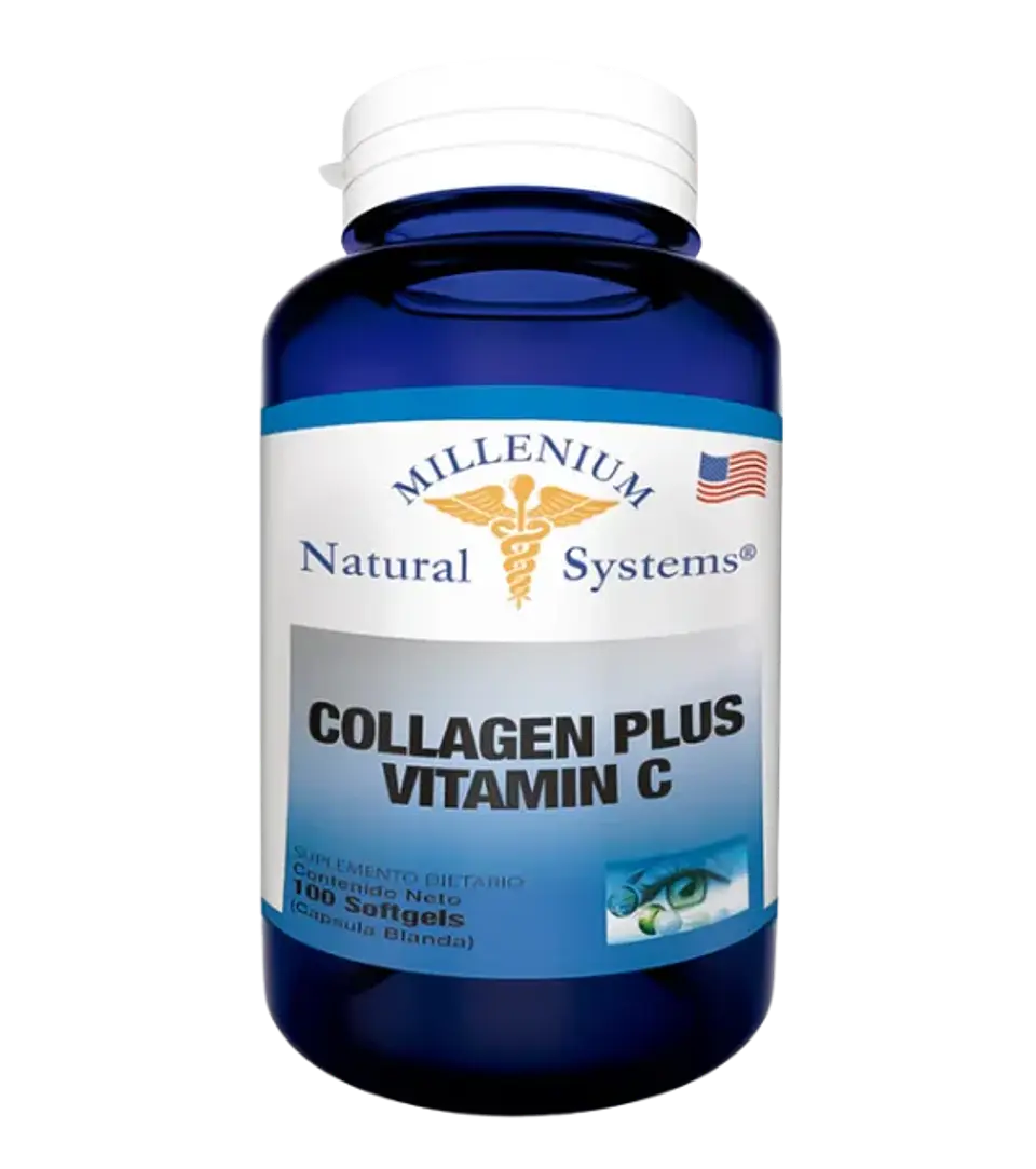 Collagen Plus Vitamin C Millenium Natural Systems 100 Softgels 1