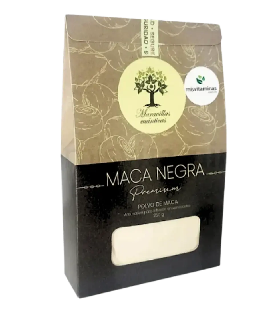 Maca Negra Peruana Premium 250 gramos Maravillas Cuánticas  1
