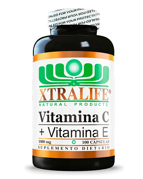Vitamina C más Vitamina E Xtralife 100 Cápsulas