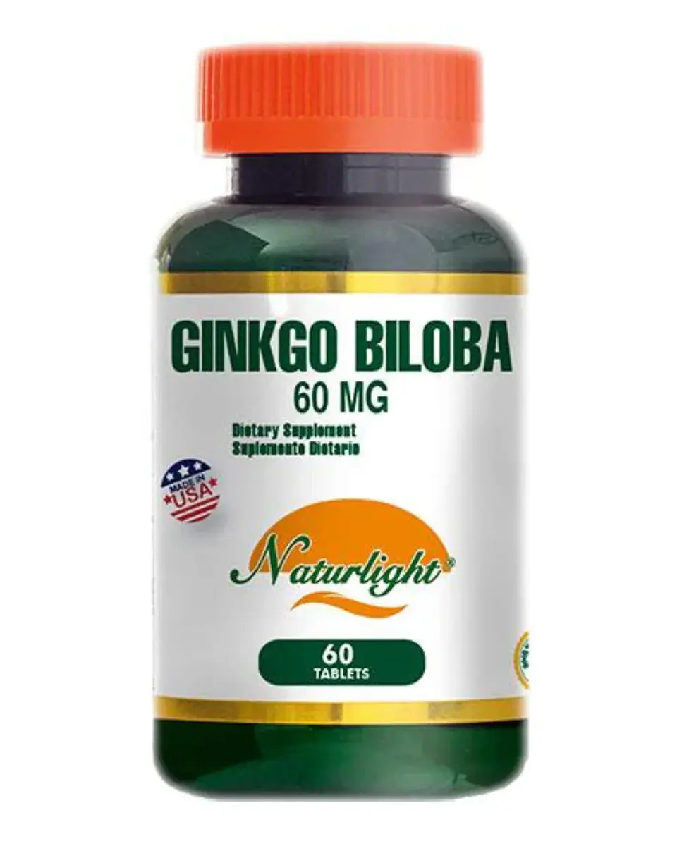 Ginkgo Biloba 60 mg Naturlight 60 Tabletas  1