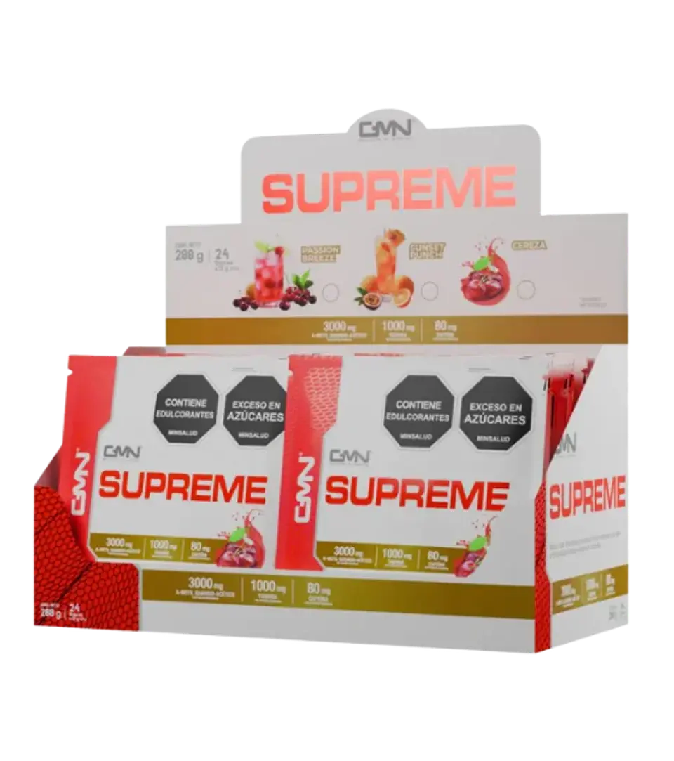 Supreme Creatina GMN Caja de 24 Sobres Cereza 1