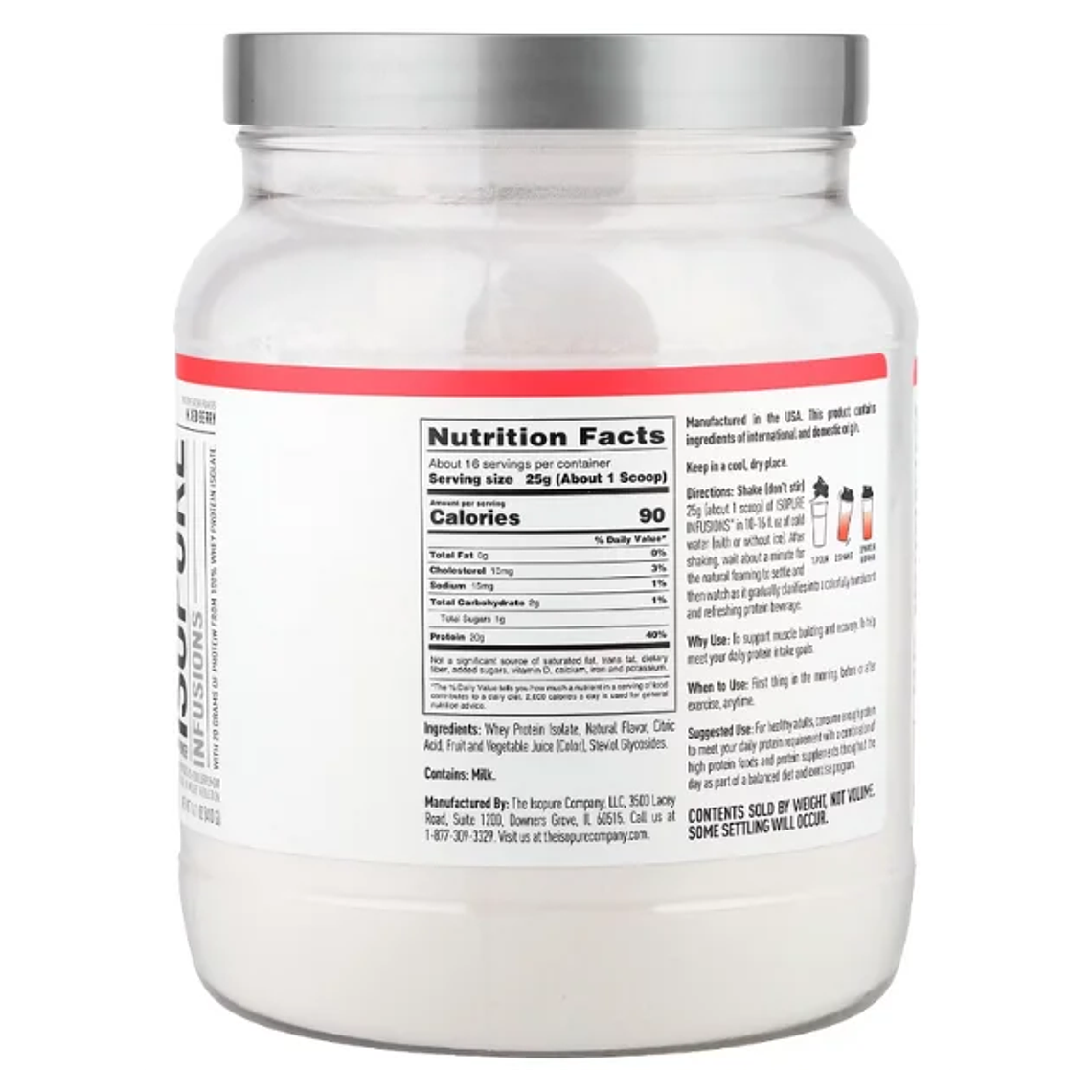 ISOPURE Infusions 400 gramos 20 gramos proteina  2