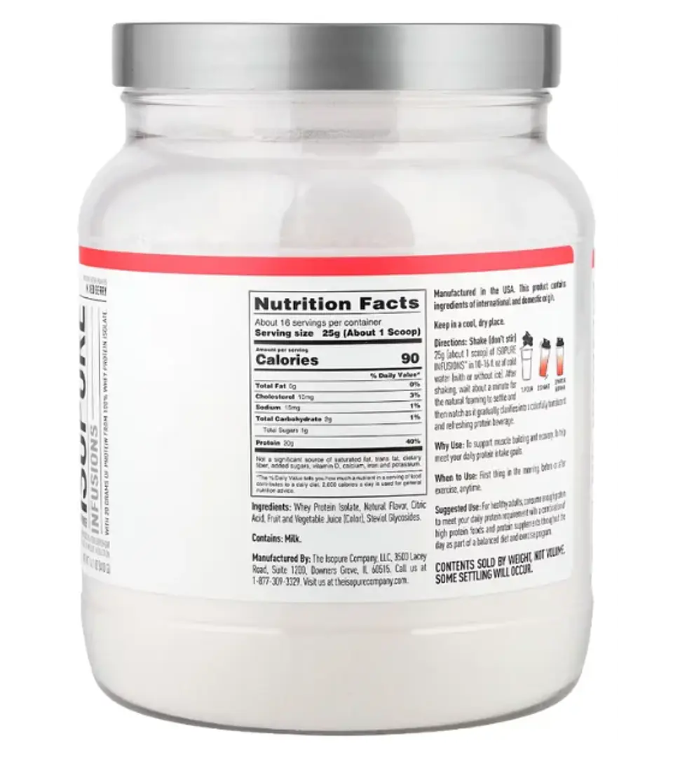 ISOPURE Infusions 400 gramos 20 gramos proteina  2