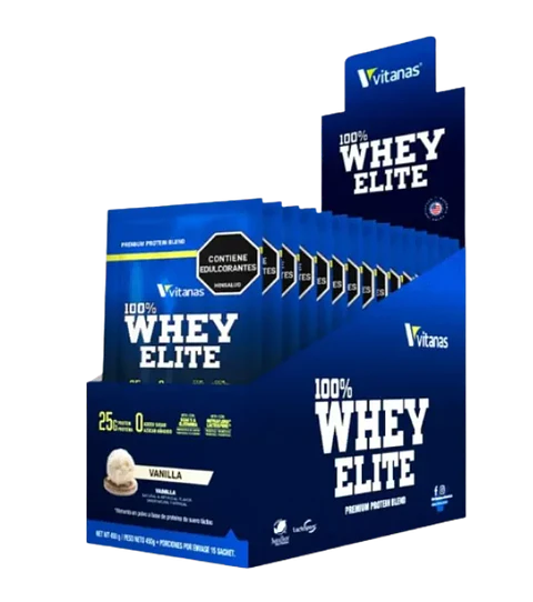 Whey Elite Caja 15 sobres Vainilla Vitanas 