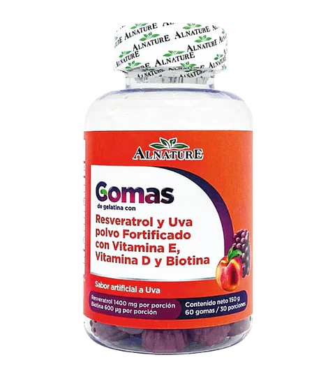 Gomas de Resveratrol 60 gomas Alnature