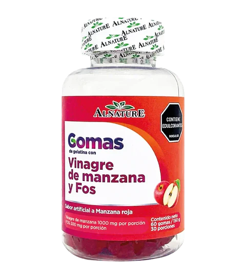 Gomas de vinagre de manzana con Fos 60 gomas Alnature