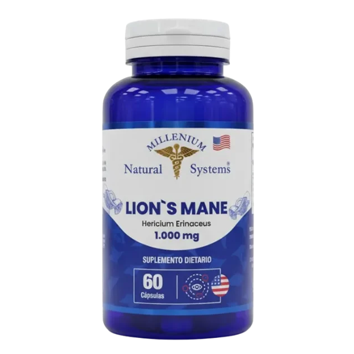 Lion's Mane 1000 mg 60 Softgels Millenium Natural Systems 1