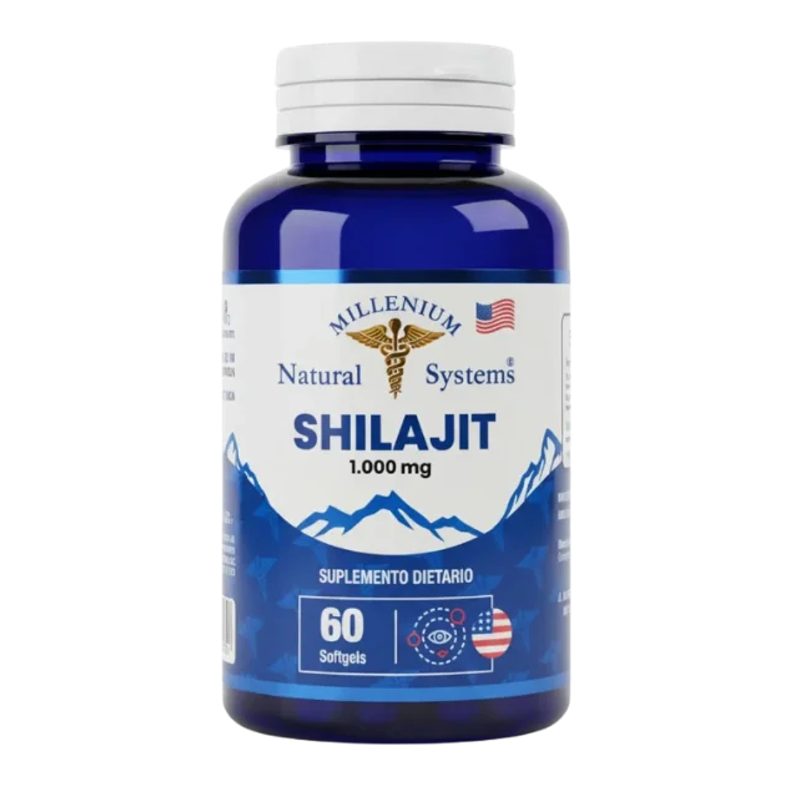 Shilajit 1000 mg 60 Softgels Millenium Natural Systems 1