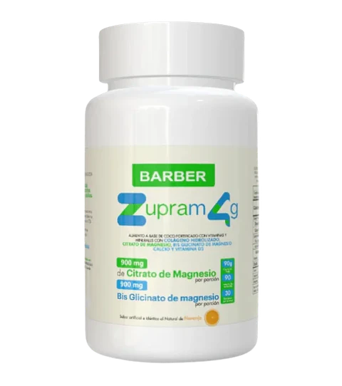 Zupram 4g – Bisglicinato y Citrato de Magnesio Barber 90 Comprimidos