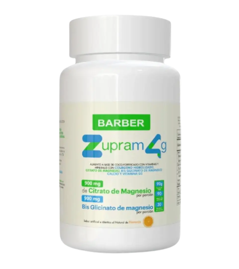 Zupram 4g – Bisglicinato y Citrato de Magnesio Barber 90 Comprimidos 1