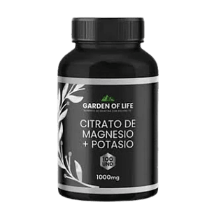 Citrato de Magnesio + Potasio Garden of Life 100 Tabletas