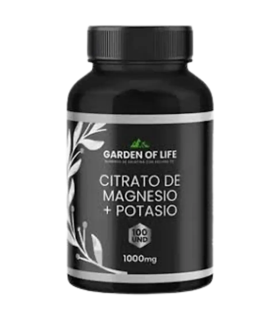 Citrato de Magnesio + Potasio Garden of Life 100 Tabletas 1