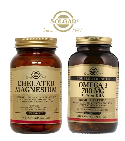 Combo Solgar Premium Diario  Omega 3 700 mg + Magnesio Glicinato