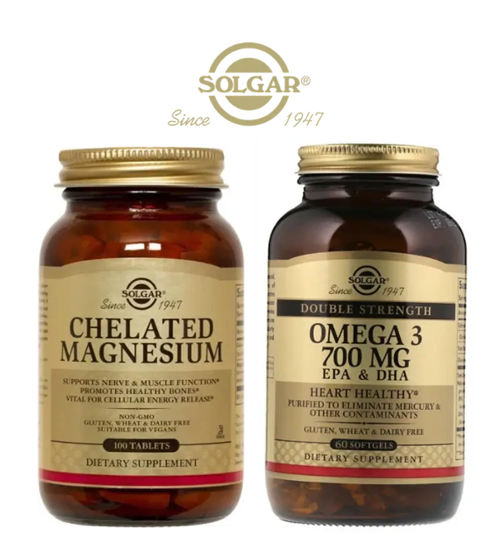 Combo Solgar Premium Diario  Omega 3 700 mg + Magnesio Glicinato 1
