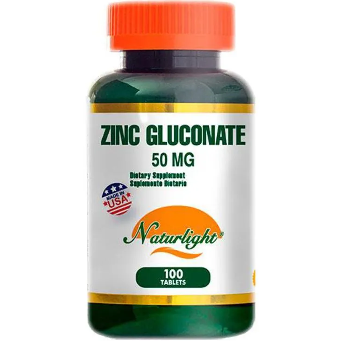 Zinc Gluconate 50 mg Naturlight 100 Tabletas 1