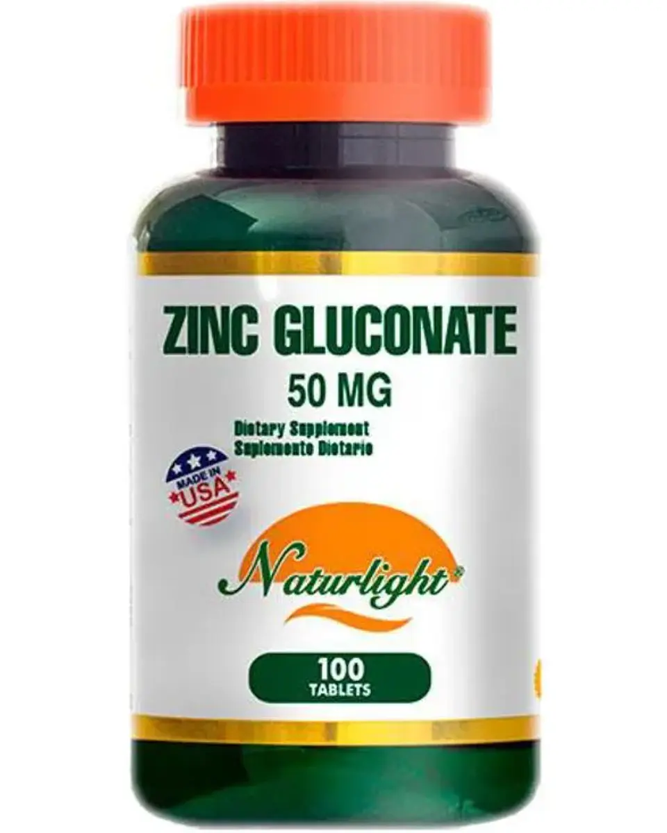 Zinc Gluconate 50 mg Naturlight 100 Tabletas 1