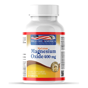 Magnesium Oxide 400 mg 30 Tabletas Healthy America 
