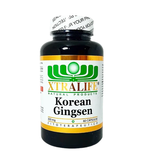 Korean Ginseng 300 mg 60 Cápsulas Xtralife