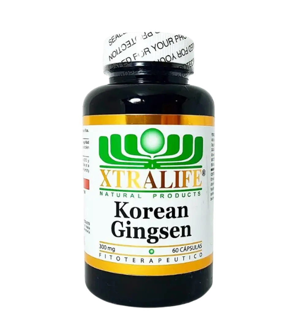 Korean Ginseng 300 mg 60 Cápsulas Xtralife 1