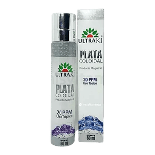 Plata Coloidal Spray 20 PPM Ultraki 60 ml