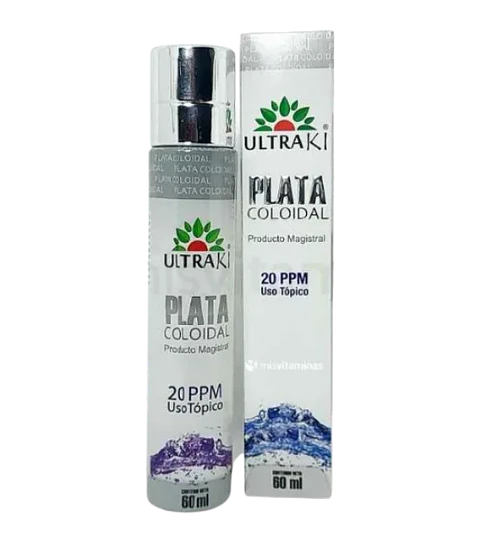 Plata Coloidal Spray 20 PPM Ultraki 60 ml