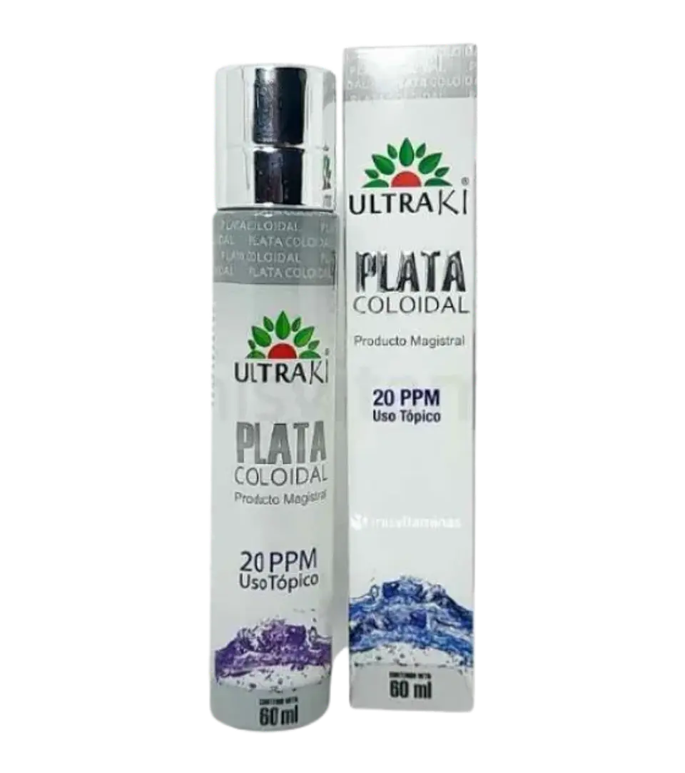Plata Coloidal Spray 20 PPM Ultraki 60 ml 1