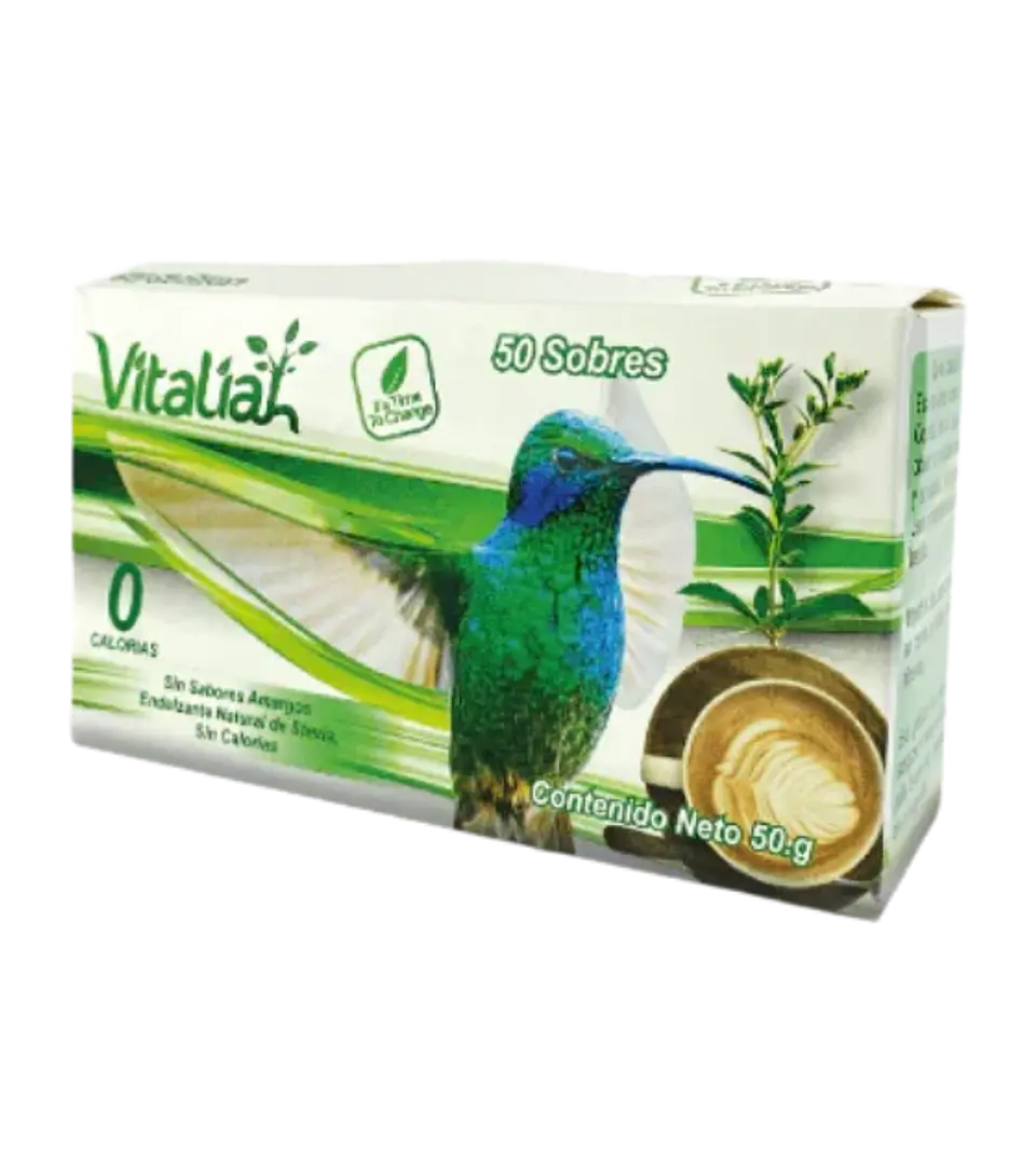 Endulzante Natural de Stevia Vitaliah 50 sobres  1