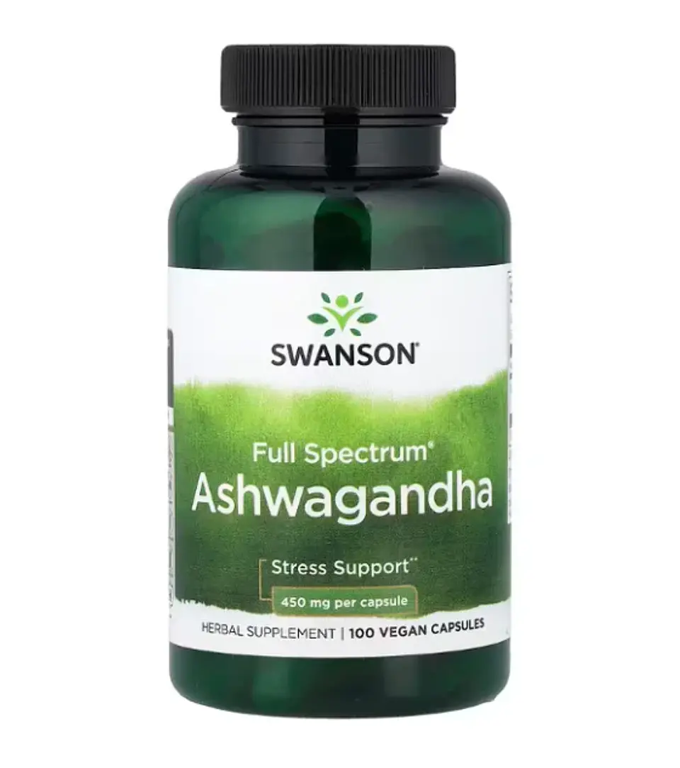 Ashwagandha Full Spectrum 100 Cápsulas Swanson 1
