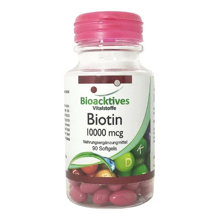 Biotin 10000 mcg Bioacktives 90 Softgels 1