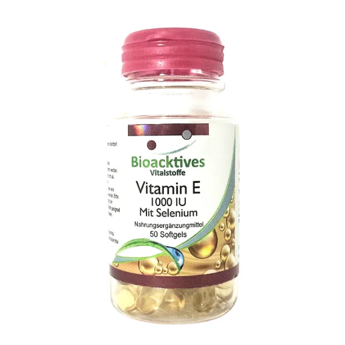 Vitamina E 1000 con Selenio Bioacktives 50 Softgels 1