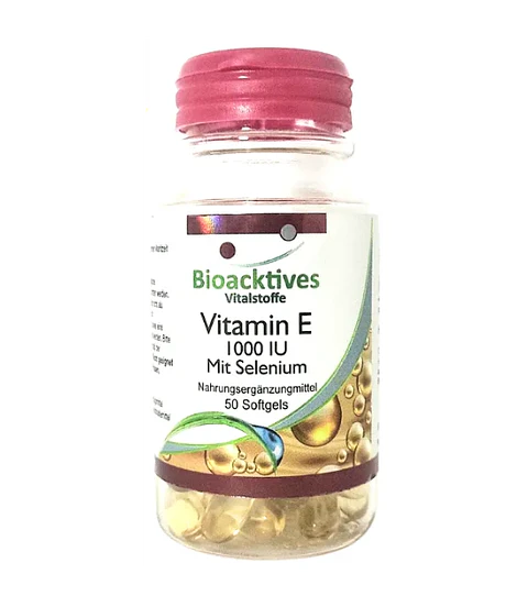 Vitamina E 1000 con Selenio Bioacktives 50 Softgels