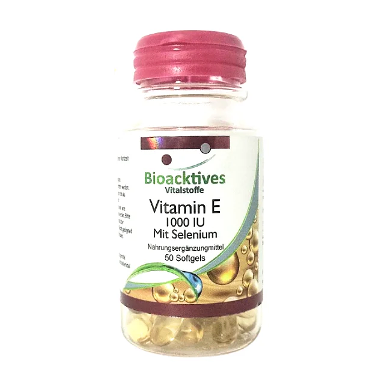 Vitamina E 1000 con Selenio Bioacktives 50 Softgels 1