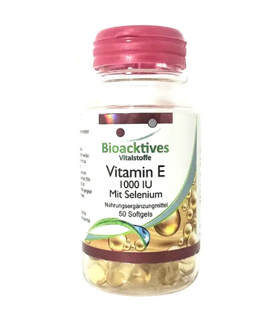Vitamina E 1000 con Selenio Bioacktives 50 Softgels 1