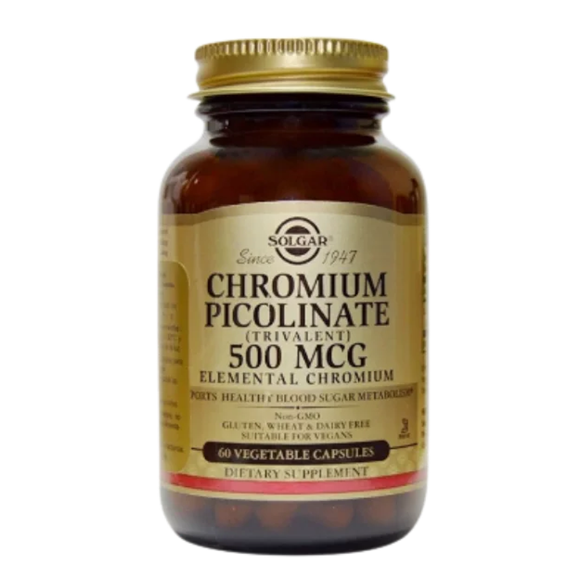 Chromium Picolinate 500 mcg 60 Cápsulas Solgar 1