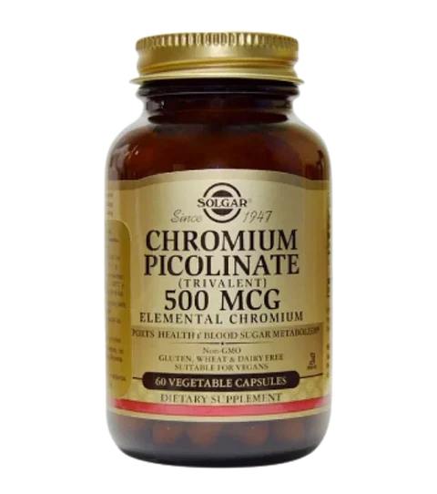 Chromium Picolinate 500 mcg 60 Cápsulas Solgar