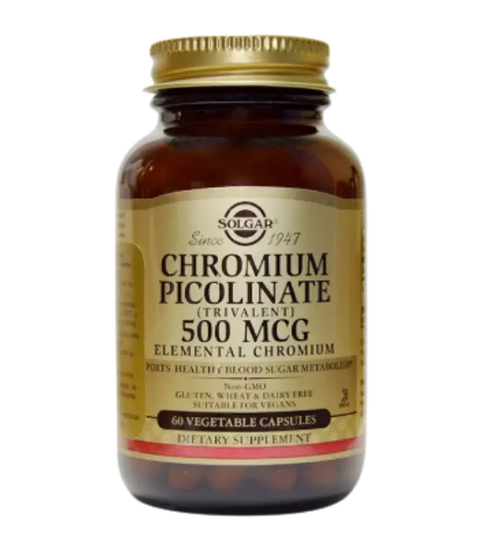Chromium Picolinate 500 mcg 60 Cápsulas Solgar 1