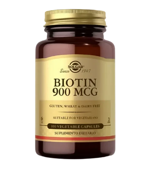 Biotin 900 mcg Solgar 100 Cápsulas